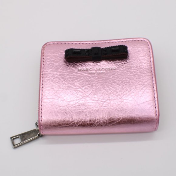 Marc Jacobs Metallic Bow Zip Card Case main image 4